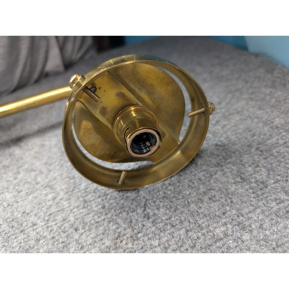 Vintage Brass Piano Candelabra WIRED Wall Sconce Electric Light No Globe READ‎